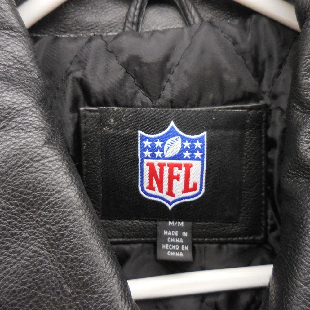 NFL Pittsburgh Steelers Super Bowl XLIII Champions Wool Leather Jacket Mens M